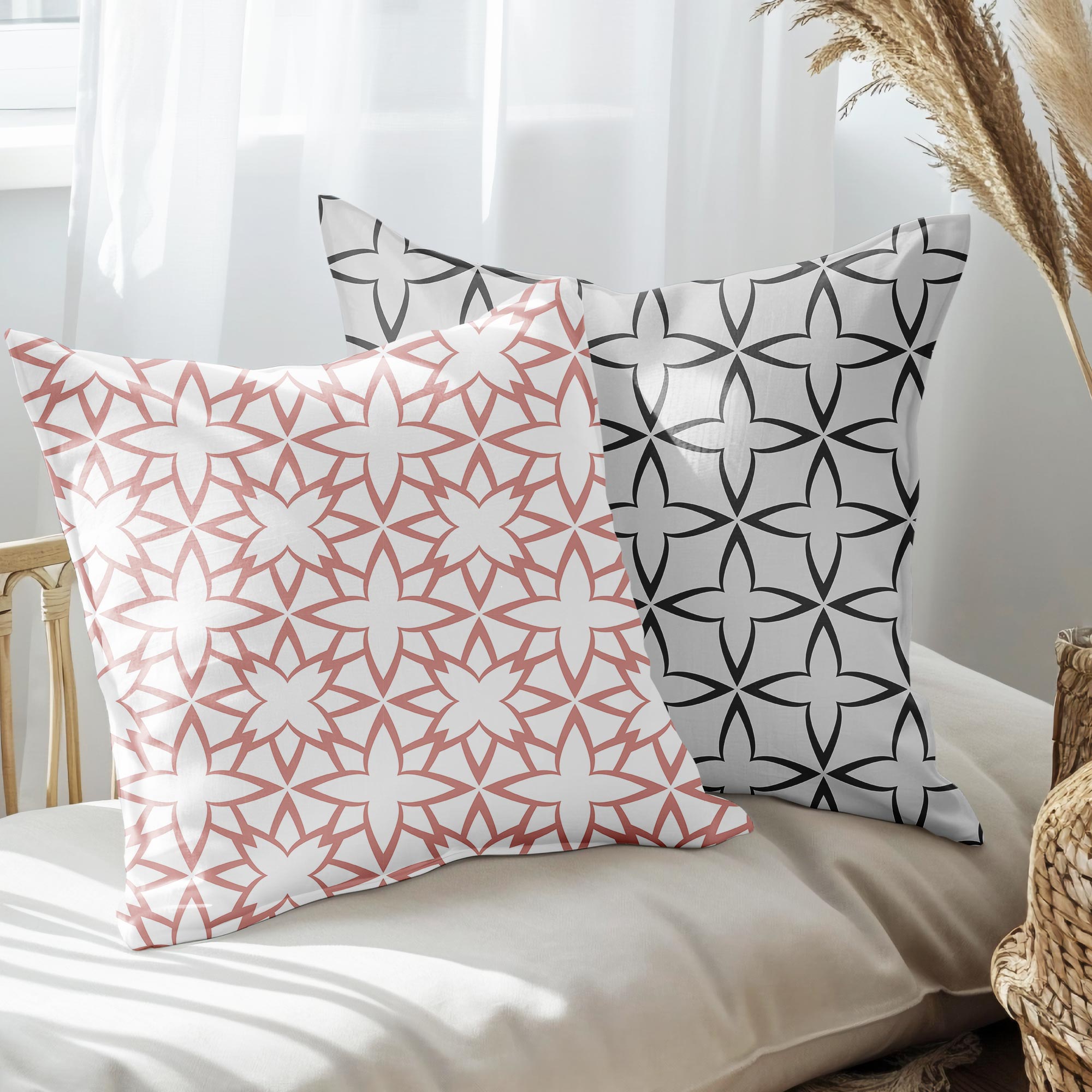 eJOYA Modern Tasarımlı 2'li Yastık İçi Ve Kırlent Kılıfı 45cm 113494