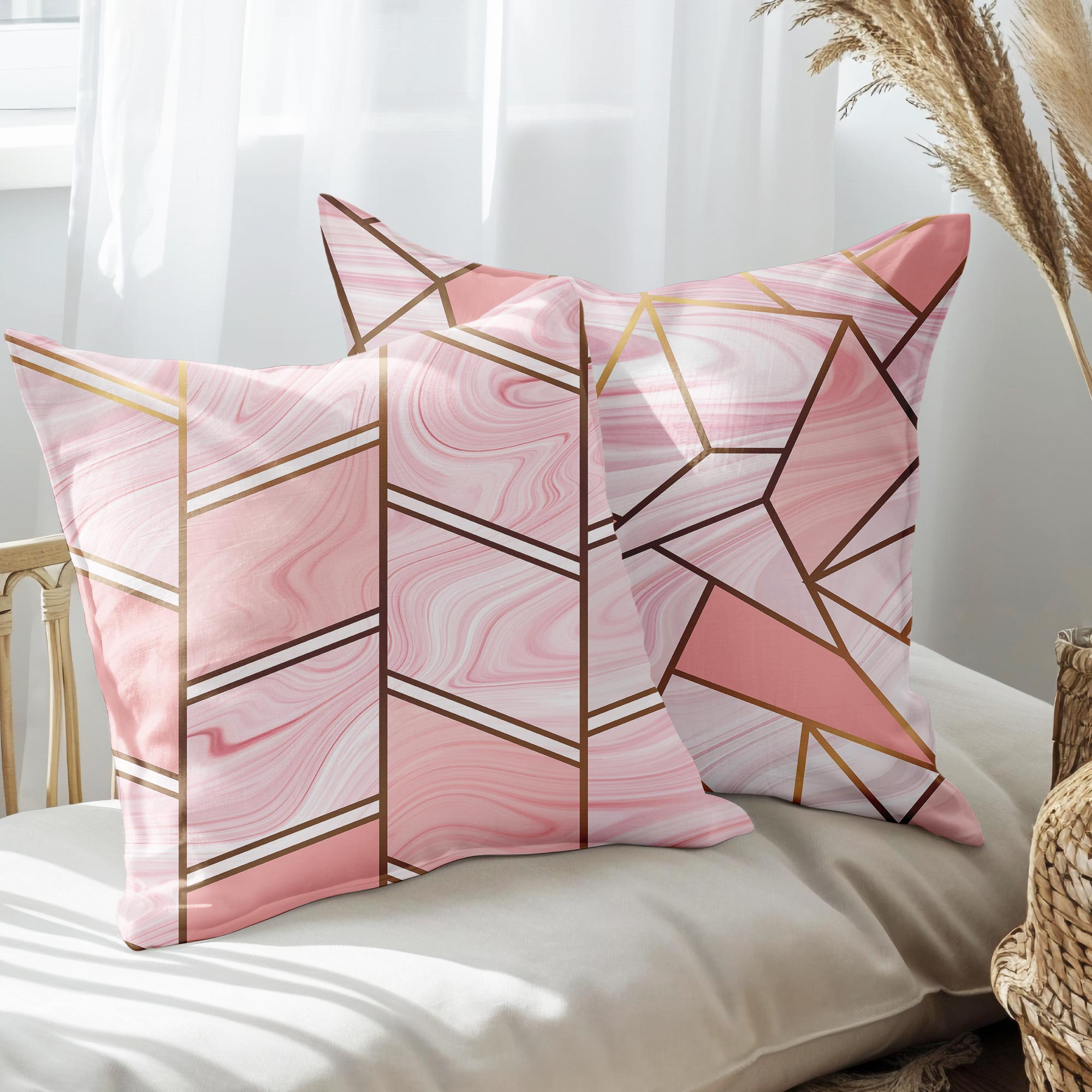 eJOYA Modern Tasarımlı 2'li Yastık İçi Ve Kırlent Kılıfı 45cm 113495
