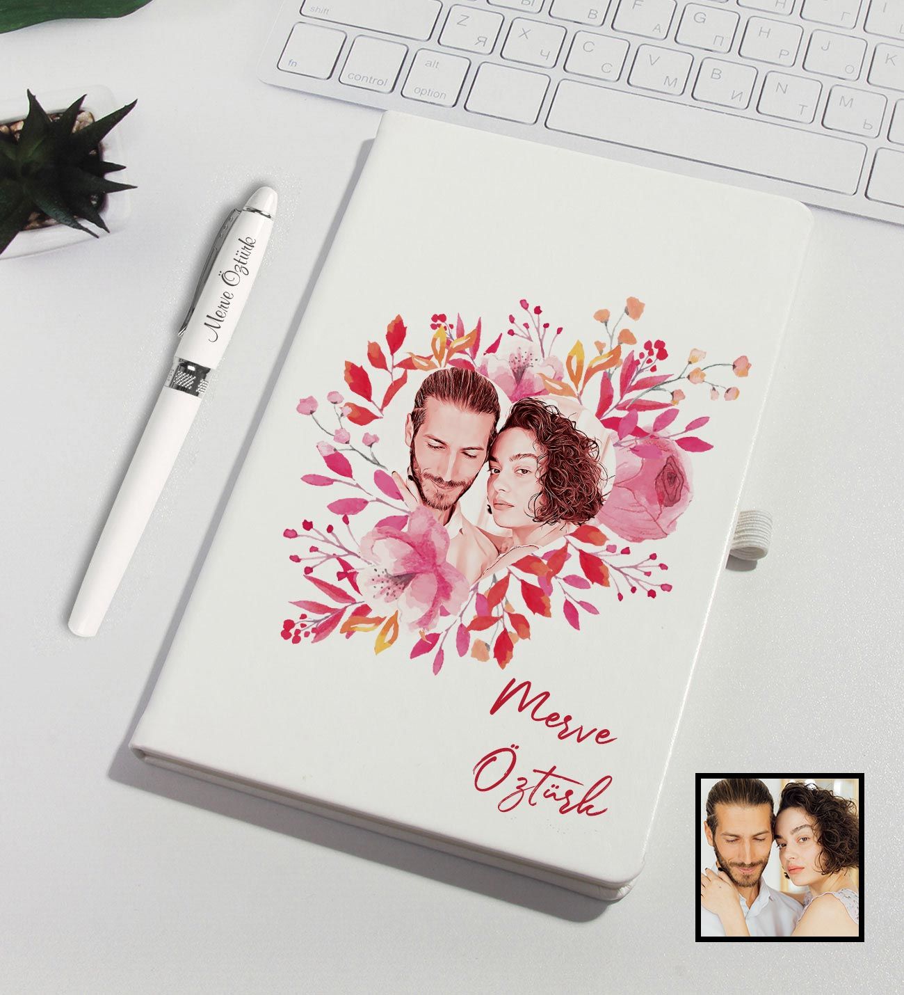 eJOYA Kişiye Özel Fotoğraflı Defter Kalem Seti 93140