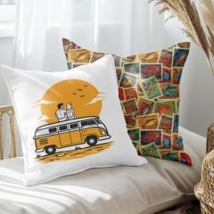 eJOYA Gezgin Çift Tasarımlı 2'li Yastık İçi Ve Kırlent Kılıfı 45cm 113497