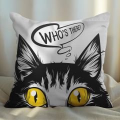 eJOYA Kedi Gözü Tasarımlı 2'li Yastık İçi Ve Kırlent Kılıfı 45cm 113498