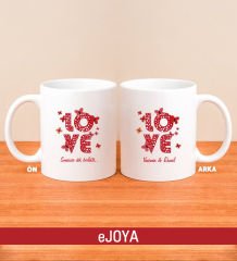 eJOYA Kişiye Özel LOVE Mesajlı Kupa Bardak 80088