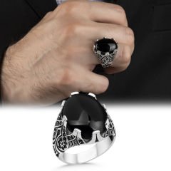 eJOYA Onix Taşlı Gümüş Erkek Yüzük 114212