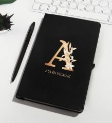 eJOYA Kişiye Özel Siyah Defter Kalem Seti 110724