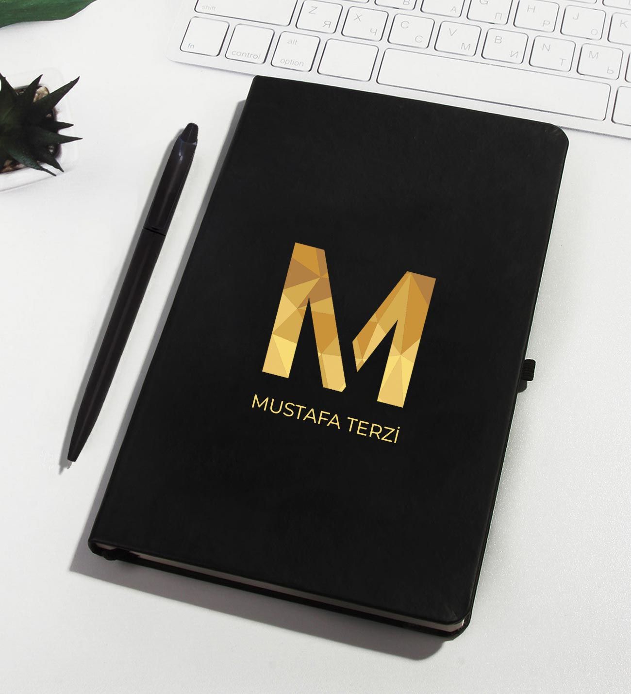eJOYA Kişiye Özel Siyah Defter Kalem Seti 110725