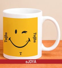 eJOYA Kişiye Özel Smiley Şans Kupa Bardak 80100