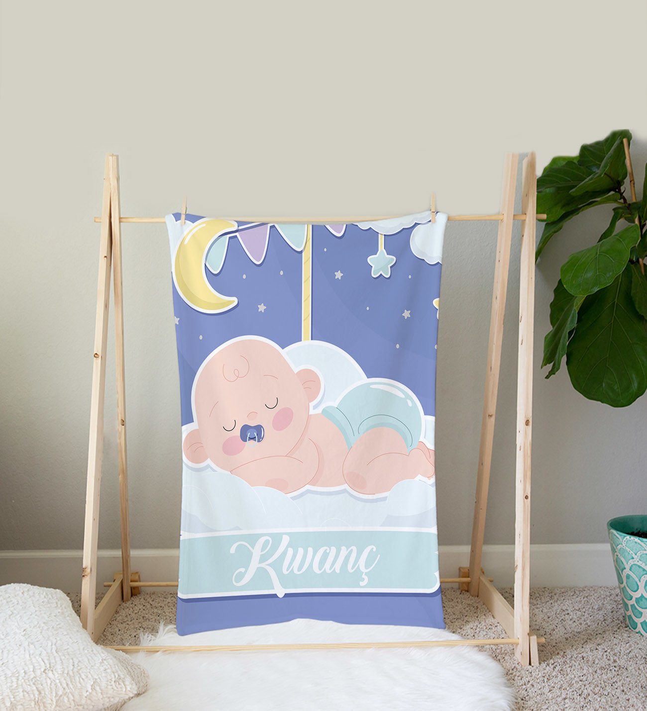 eJOYA Kişiye Özel Polar Bebek Battaniyesi 90285