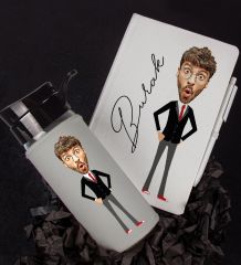eJOYA Kişiye Özel Karikatür Tasarım Defter Kalem Ve Matara Hediye Seti 96511
