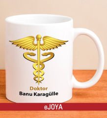 eJOYA Kişiye Özel Tıp Sembollü Kupa Bardak 80105