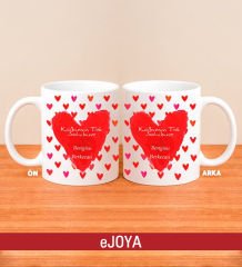 eJOYA Kişiye Özel Kalpli Kupa Bardak 80108