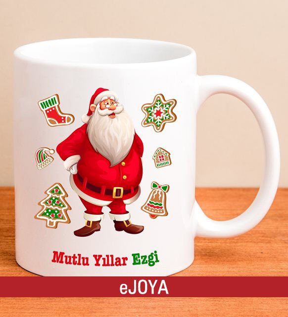 eJOYA Kişiye Özel Yılbaşı Baba Mutlu Yıllar Kupa Bardak 80109