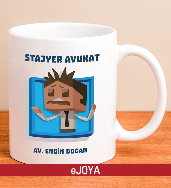 eJOYA Kişiye Özel Stajer Avukat Kupa Bardak 80115