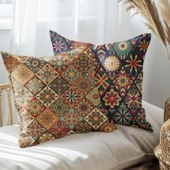 eJOYA Etnik Tasarımlı 2'li Yastık İçi Ve Kırlent Kılıfı 45cm 113525