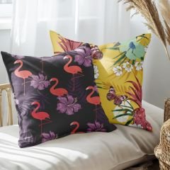 eJOYA Flamingo Tasarımlı 2'li Yastık İçi Ve Kırlent Kılıfı 45cm 113526
