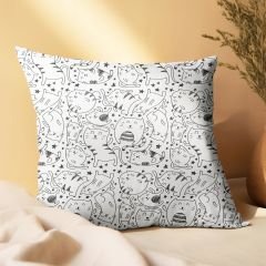 eJOYA Şirin Kediler Tasarımlı 2'li Yastık İçi Ve Kırlent Kılıfı 45cm 113527