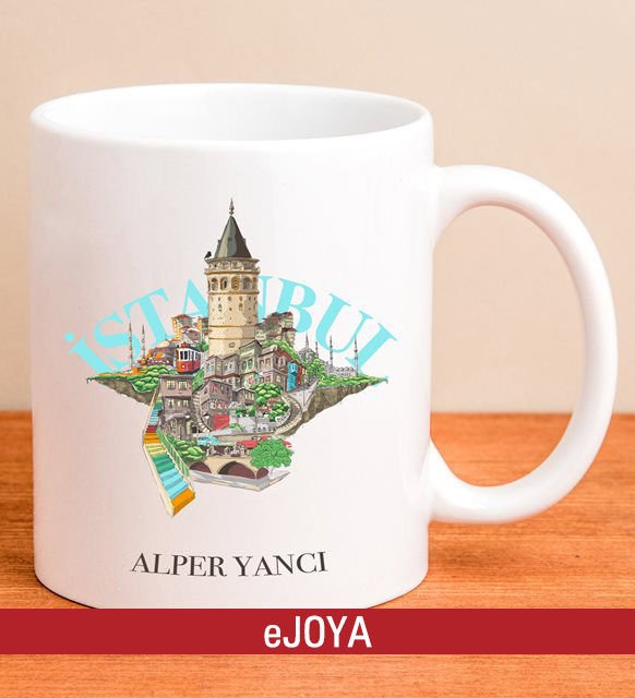 eJOYA Kişiye Özel İstanbul Temalı Kupa Bardak 80120