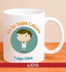 eJOYA Kişiye Özel En İyi Sağlık Çalışanı Kupa Bardak 80121