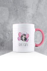 eJOYA Özel Tasarım Pembe Kulpu Kupa Bardak 87548