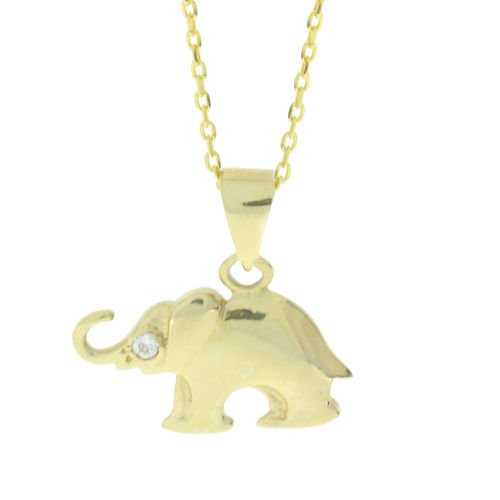 eJOYA Şanslı Fil Altın Kolye 45462