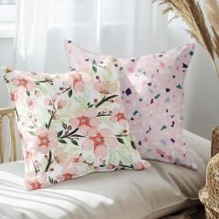 eJOYA Çiçek Tasarımlı 2'li Yastık İçi Ve Kırlent Kılıfı 45cm 113533