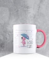 eJOYA Özel Tasarım Pembe Kulpu Kupa Bardak 87557