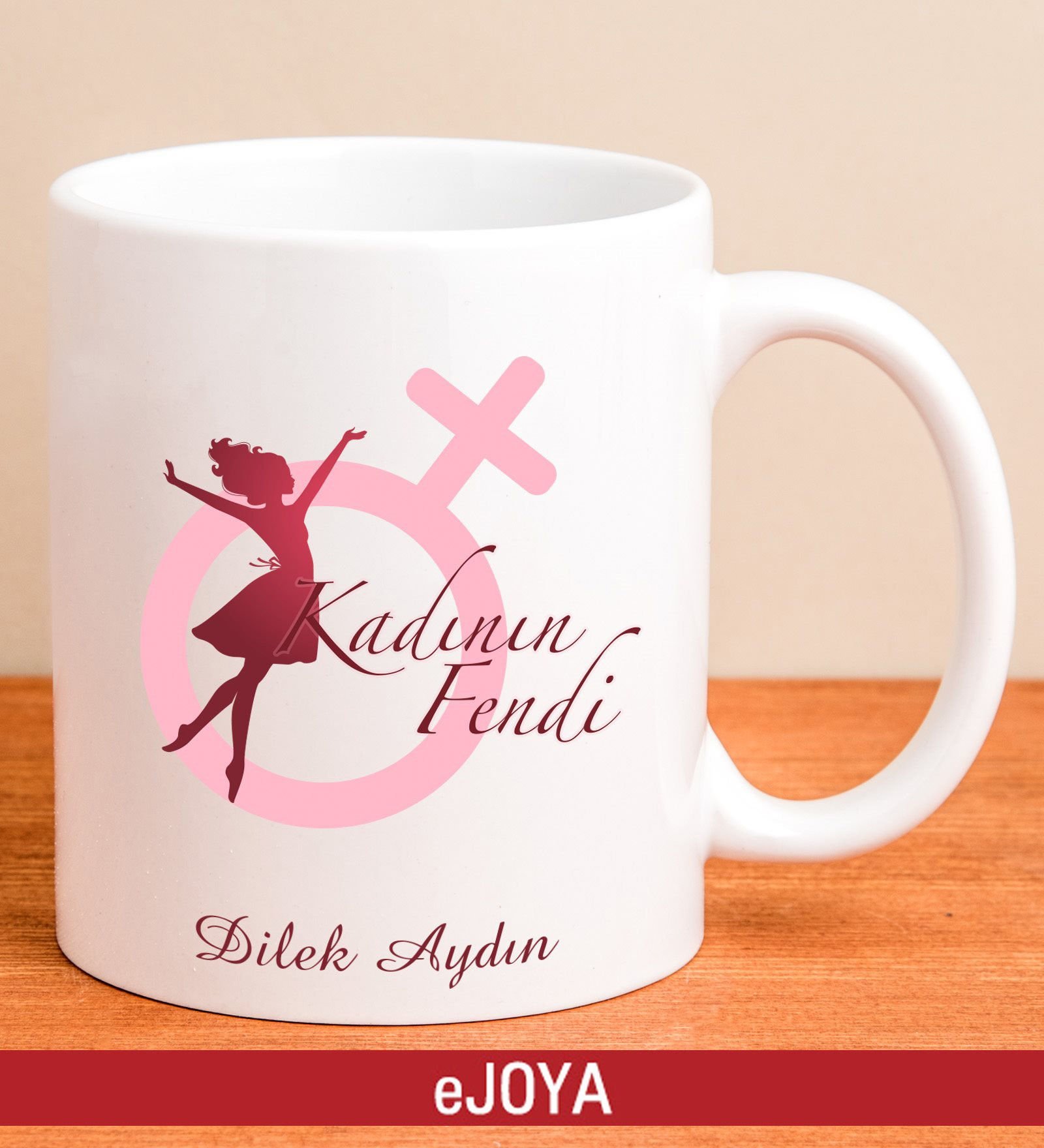 eJOYA Kişiye Özel Kadının Fendi Kupa Bardak 80135