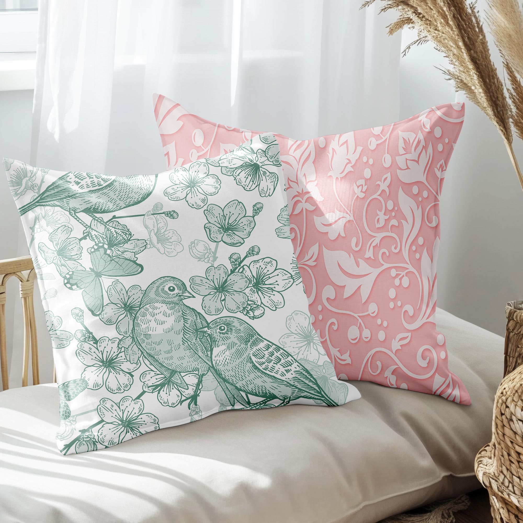 eJOYA Modern Tasarımlı 2'li Yastık İçi Ve Kırlent Kılıfı 45cm 113543