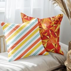 eJOYA Modern Tasarımlı 2'li Yastık İçi Ve Kırlent Kılıfı 45cm 113545