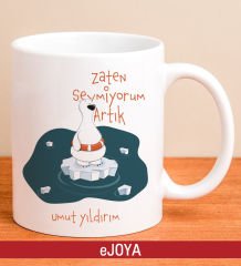 eJOYA Kişiye Özel Yalnız Kutup Ayısı Kupa Bardak 80146