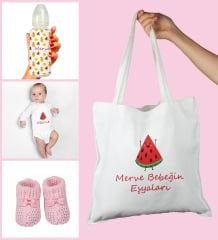 eJOYA Bebeklere Özel Çantasında Kişiye Özel Zıbın Biberon Ve Patik Bebek Hediye Seti 109785