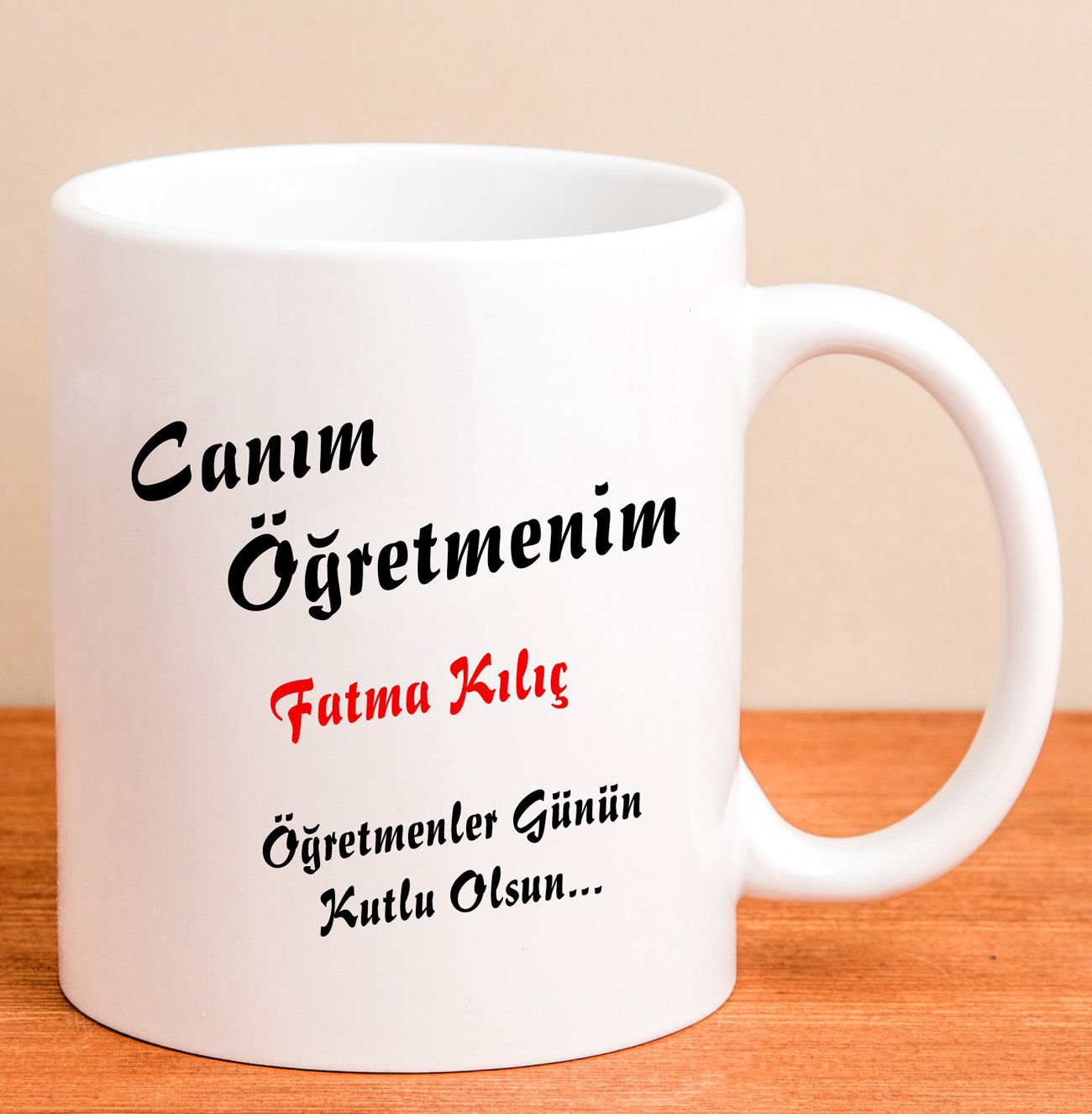 eJOYA Kişiye Özel Canım Öğretmenim Kupa Bardak 80155