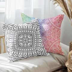 eJOYA Geleneksel Tasarımlı 2'li Yastık İçi Ve Kırlent Kılıfı 45cm 113553