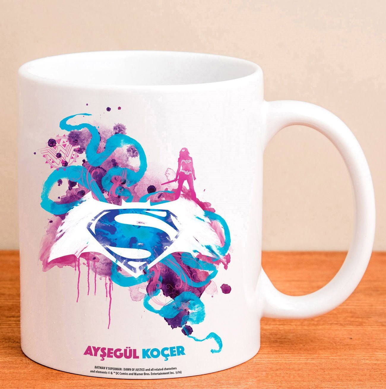 eJOYA Kişiye Özel Wonder Woman Temalı Kupa Bardak 80157