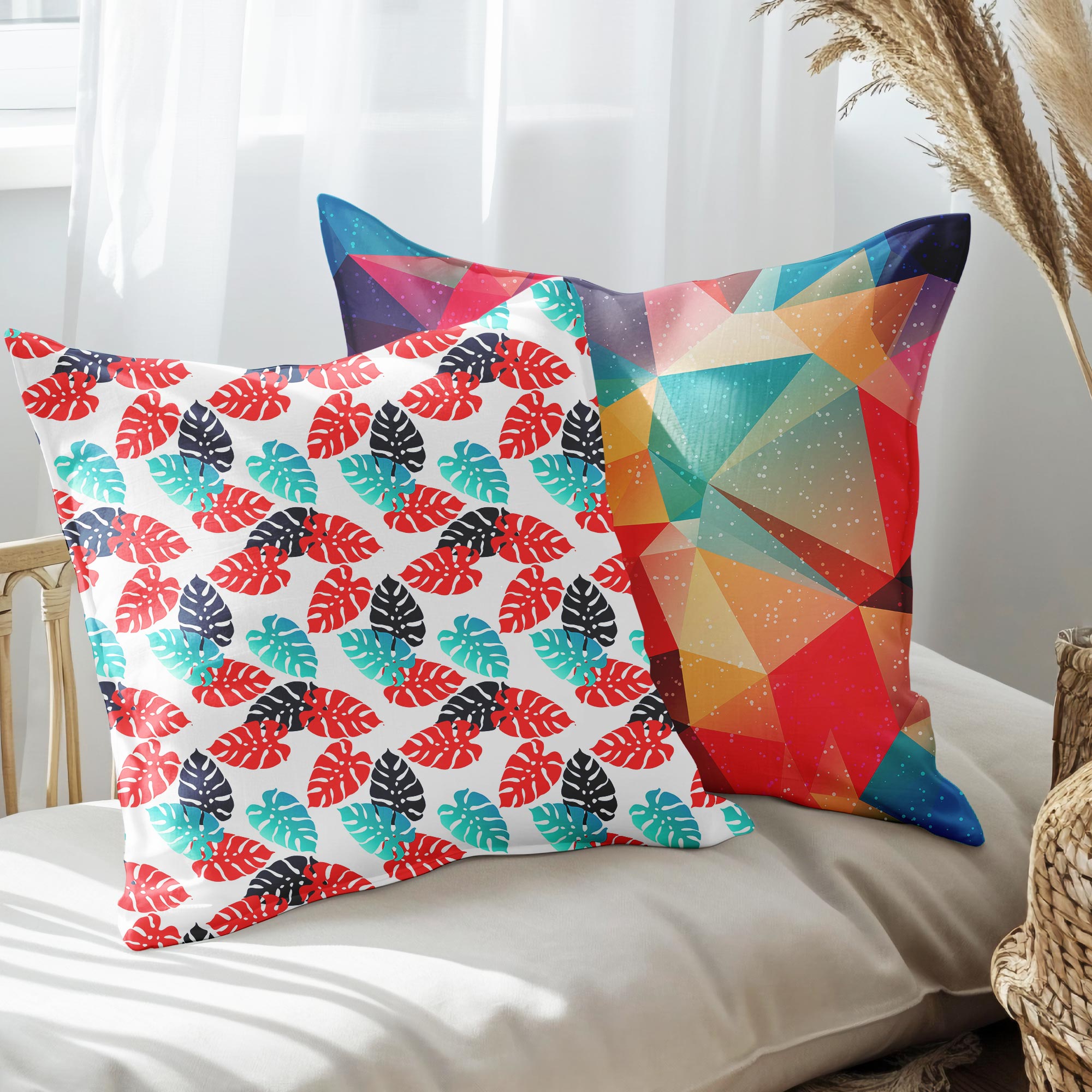 eJOYA Modern Tasarımlı 2'li Yastık İçi Ve Kırlent Kılıfı 45cm 113554
