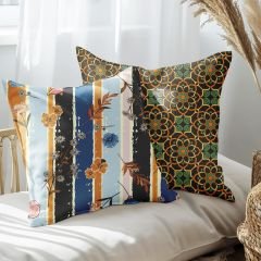 eJOYA Modern Tasarımlı 2'li Yastık İçi Ve Kırlent Kılıfı 45cm 113555