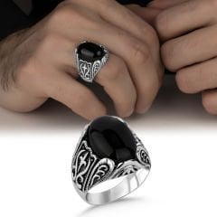 eJOYA Onix Taşlı Gümüş Erkek Yüzük 114262