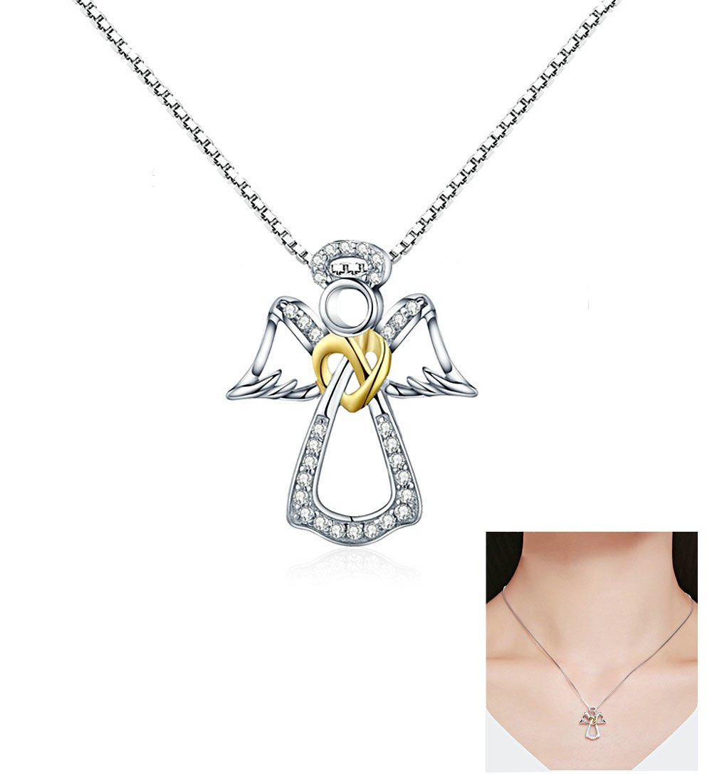 eJOYA Altın Kalpli Melek Kolye 78255