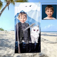 eJOYA Kişiye Özel Karikatür Fotoğraflı Çizgi Karakter Plaj ve Banyo Havlusu 115788