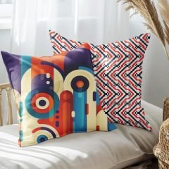 eJOYA Modern Tasarımlı 2'li Yastık İçi Ve Kırlent Kılıfı 45cm 113561