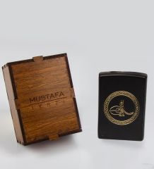 eJOYA Kişiye Özel Ahşap Kutuda Metal Çakmak 77037
