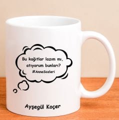 eJOYA Kişiye Özel Bu Kağıtları Atıyorum Kupa Bardak 80174