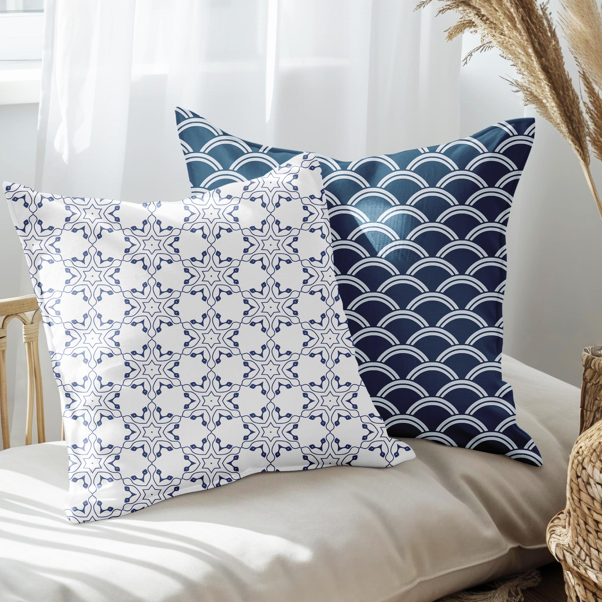 eJOYA Modern Tasarımlı 2'li Yastık İçi Ve Kırlent Kılıfı 45cm 113564