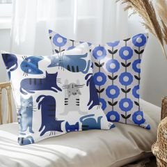 eJOYA Şirin Kediler Tasarımlı 2'li Yastık İçi Ve Kırlent Kılıfı 45cm 113566