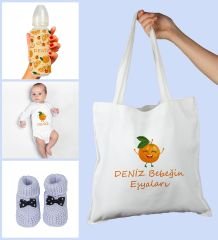 eJOYA Bebeklere Özel Çantasında Kişiye Özel Zıbın Biberon Ve Patik Bebek Hediye Seti 109802