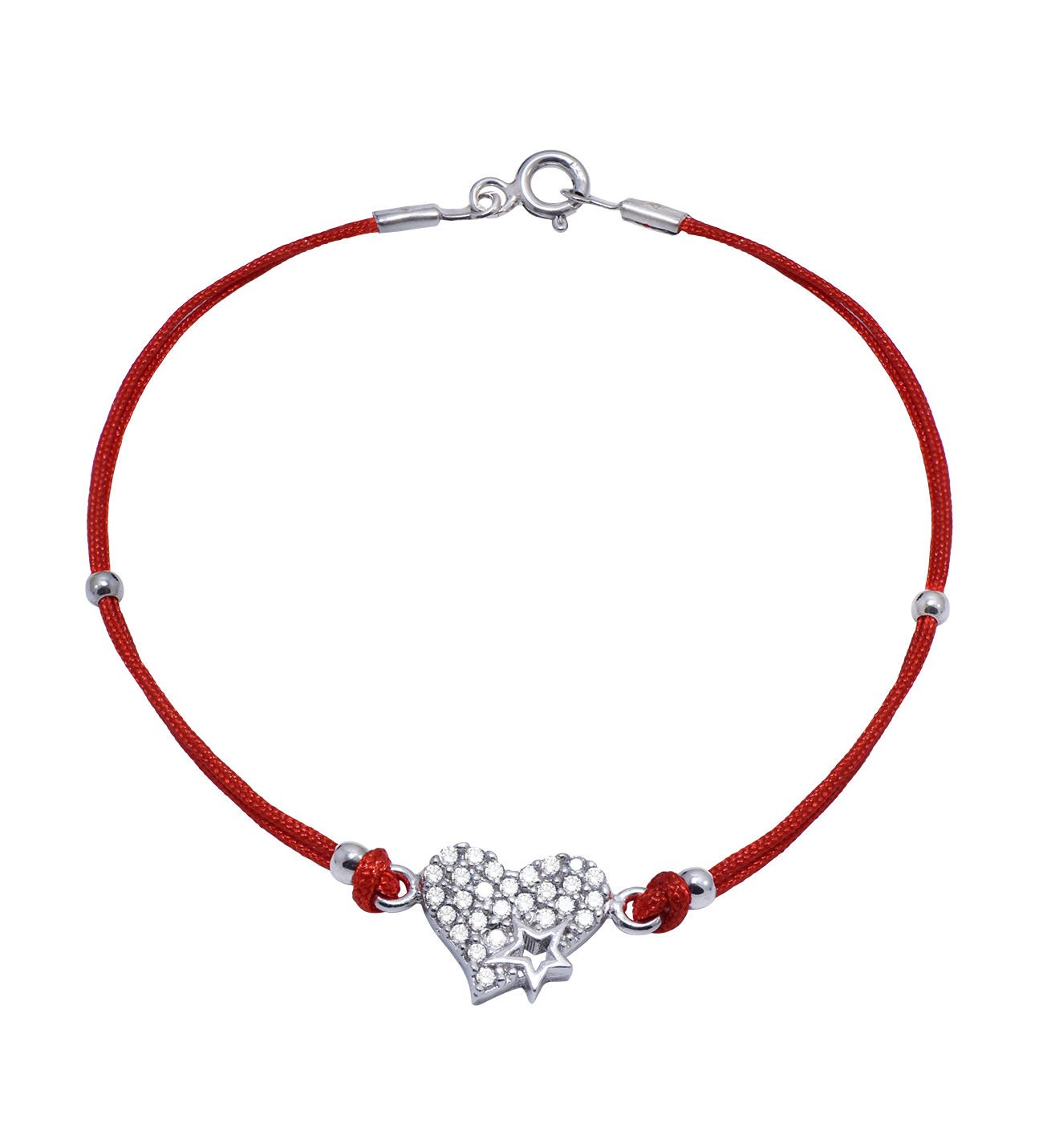 eJOYA Yıldızlı Kalp Gümüş Bileklik 78635