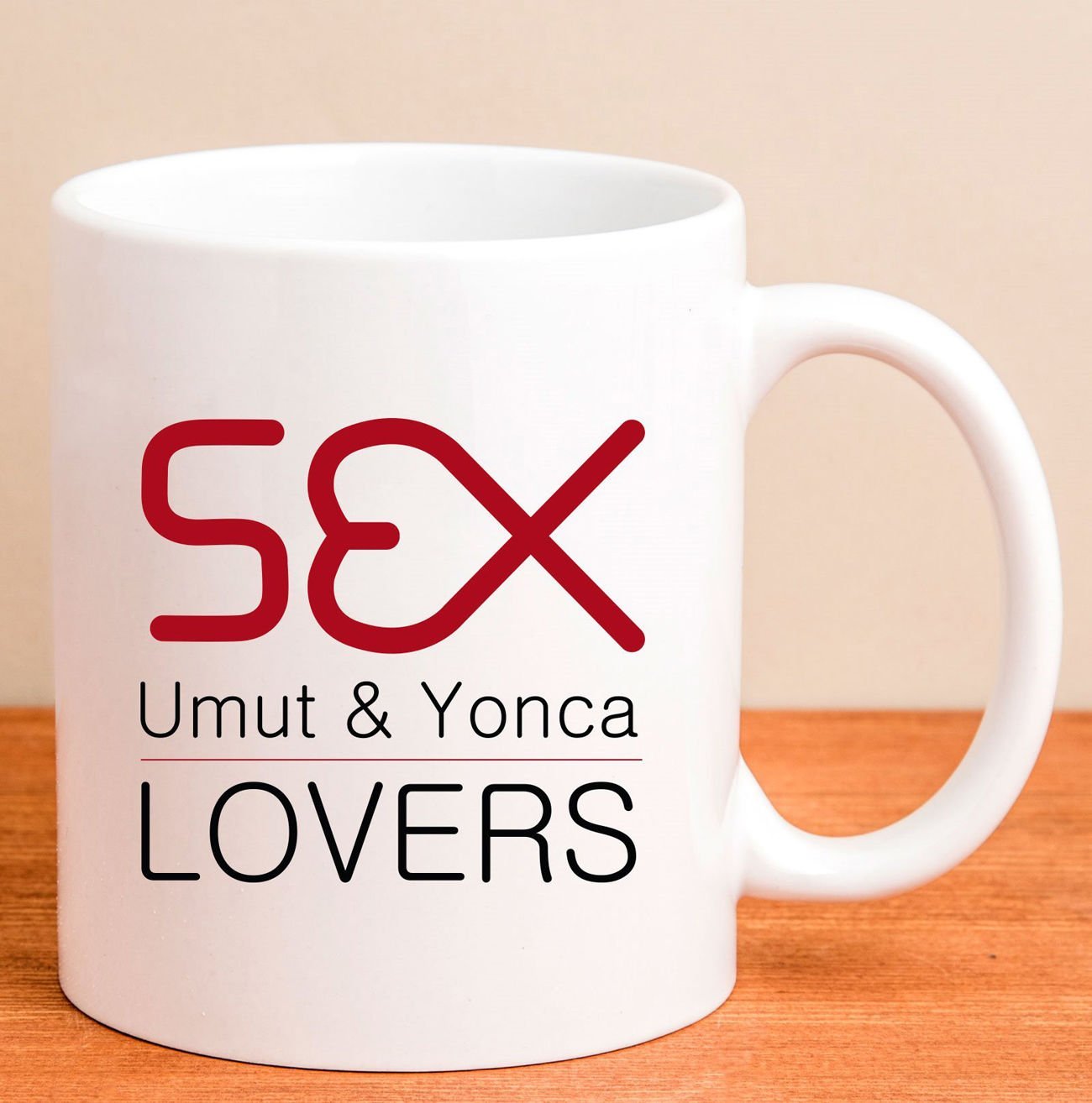 eJOYA Kişiye Özel Sex Lovers Kupa Bardak hf6452