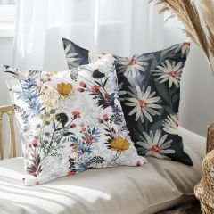 eJOYA Çiçek Tasarımlı 2'li Yastık İçi Ve Kırlent Kılıfı 45cm 113571