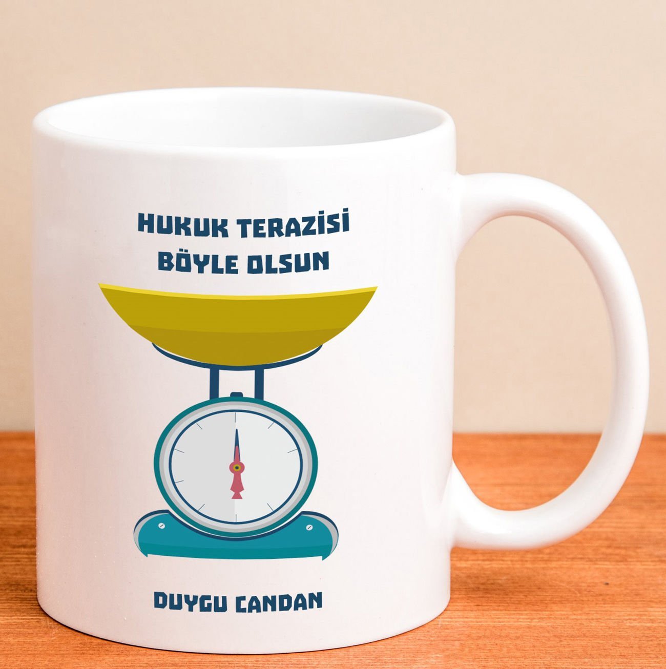 eJOYA Kişiye Özel Hukuk Terazisi Kupa Bardak 80184