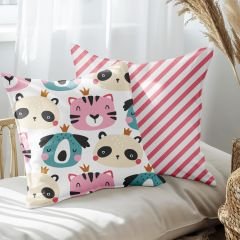 eJOYA Modern Tasarımlı 2'li Yastık İçi Ve Kırlent Kılıfı 45cm 113572