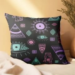 eJOYA Kuru Kafa Tasarımlı 2'li Yastık İçi Ve Kırlent Kılıfı 45cm 113573